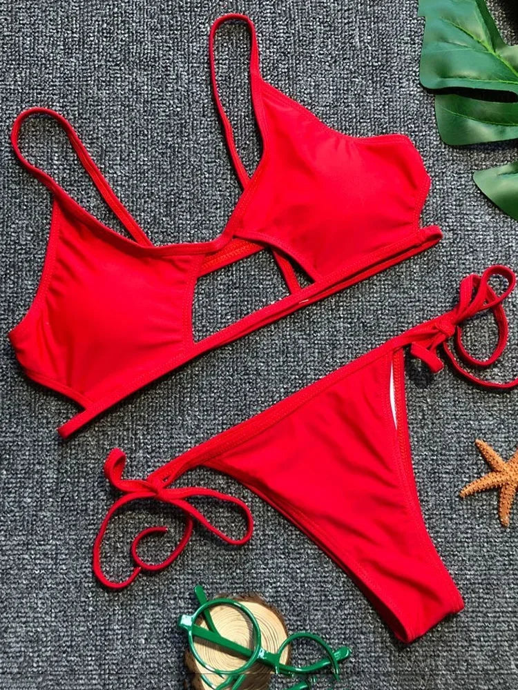 Sexy Hollow Out Micro Thong Bikini