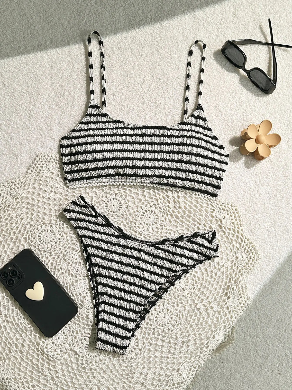 Sexy Black Striped Bikini