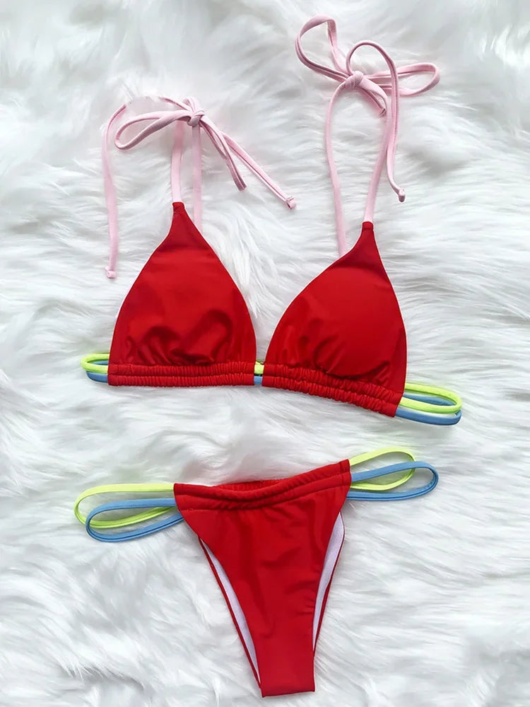 Sexy Mini Micro Thong Neon Bikini