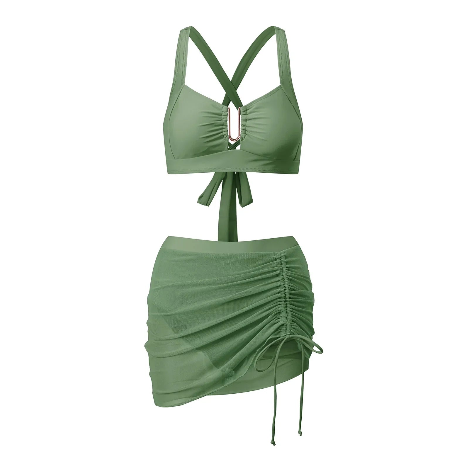 Women Summer Solid Color Bikini Sets