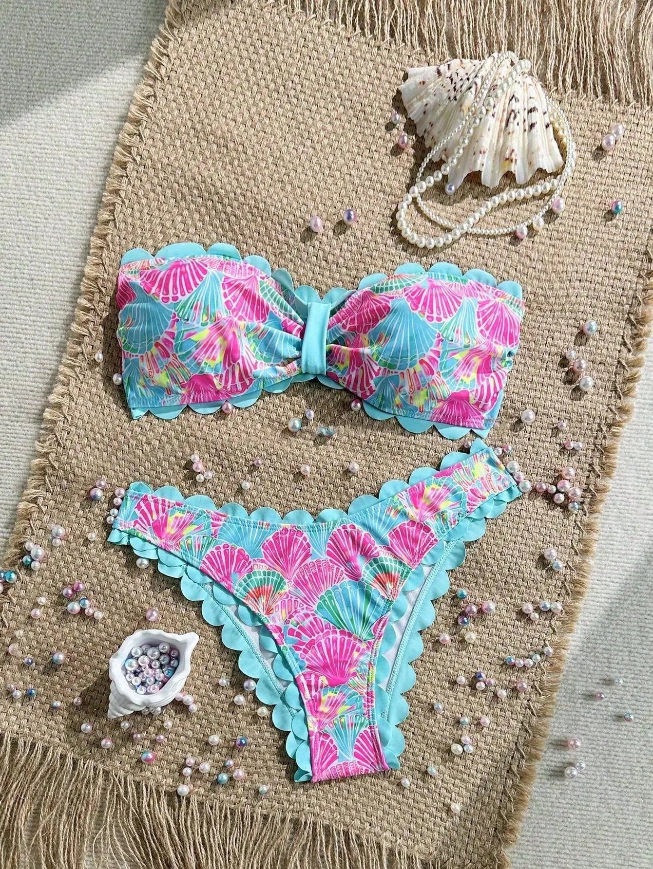 Sexy Ruffles Bandeau Bikini