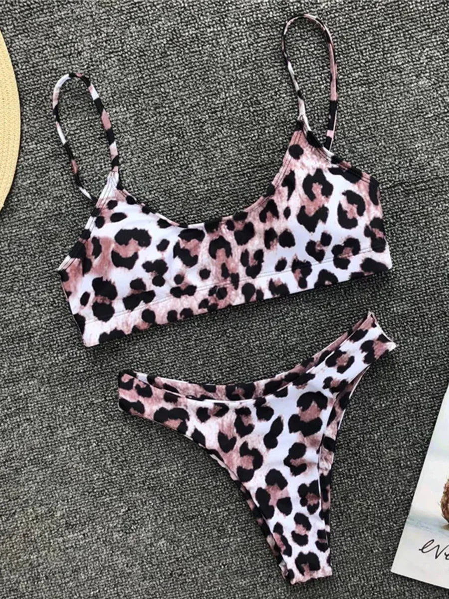 Snake Leopard Brazilian Bikini