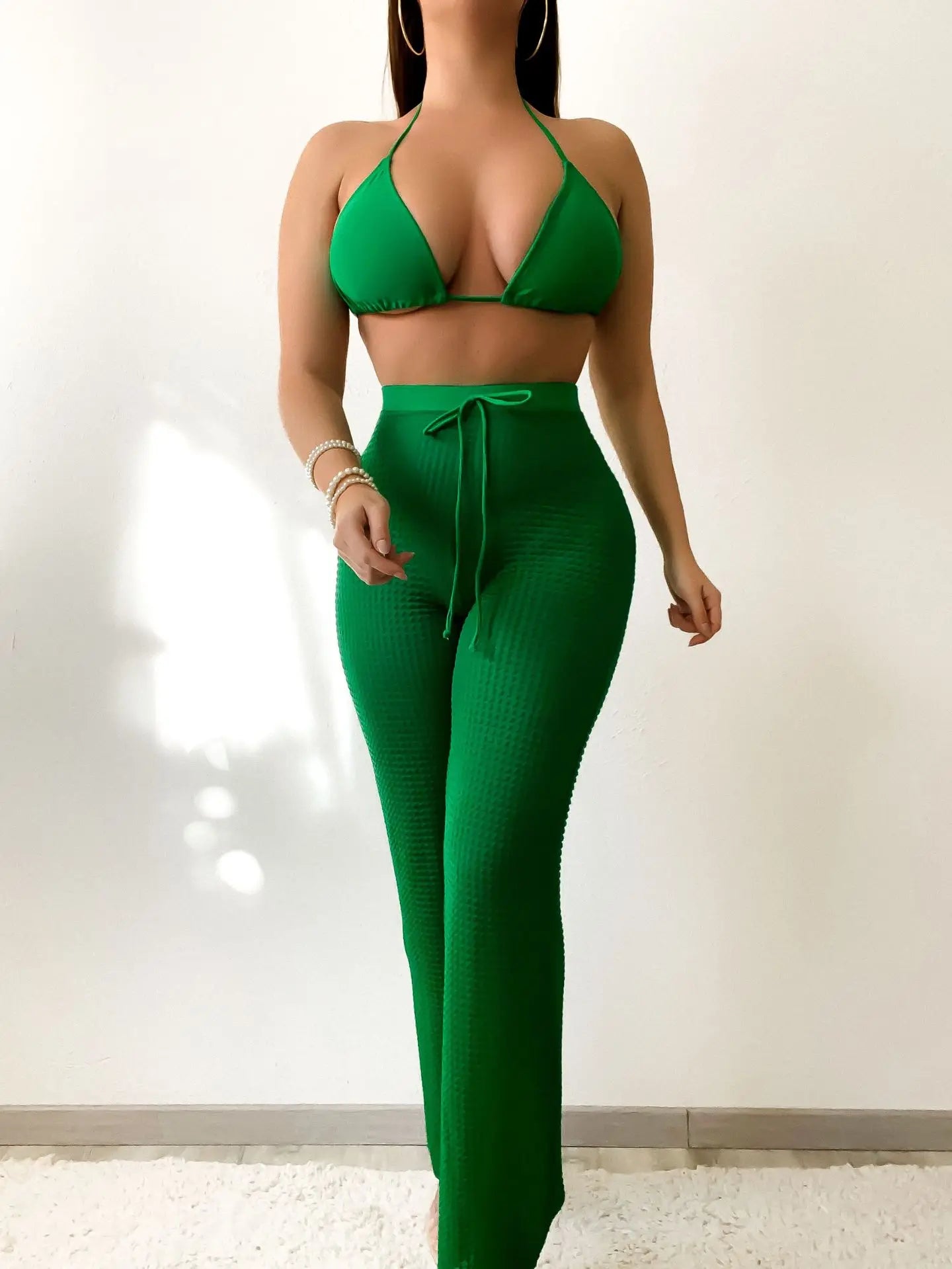 Sexy Green 3 Piece Bikini