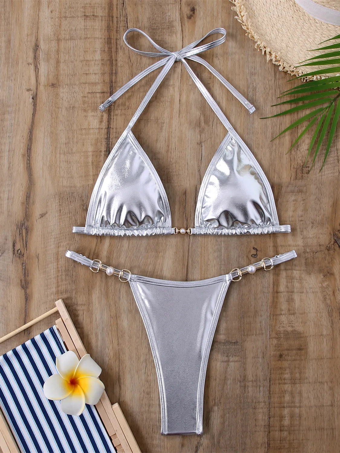 Shiny Pink Micro Bikini