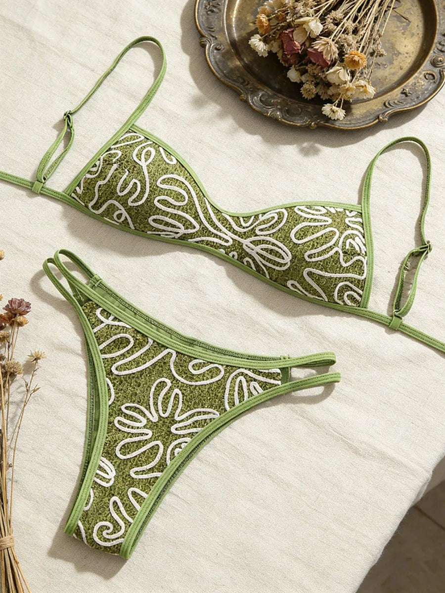 S - XL Printed Brazilian Bikini