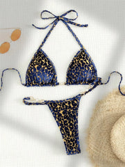 Sexy Green Leopard Print Bikini Set