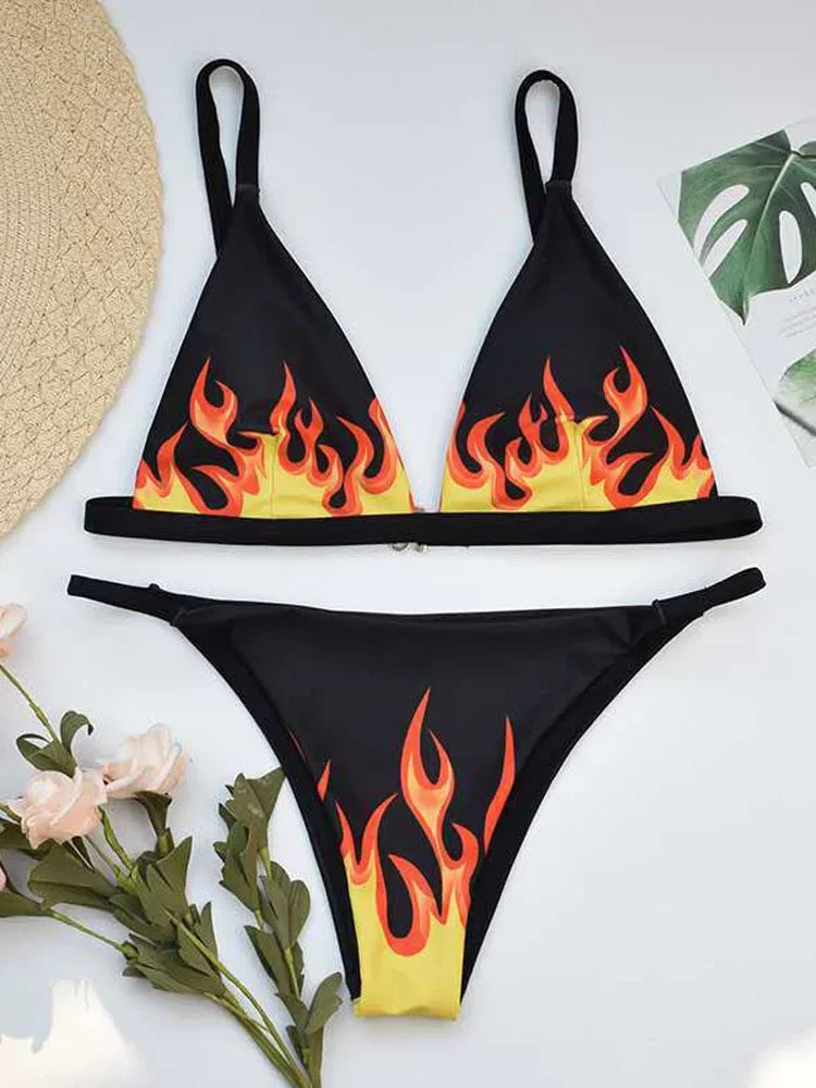 Fire Print Bikini
