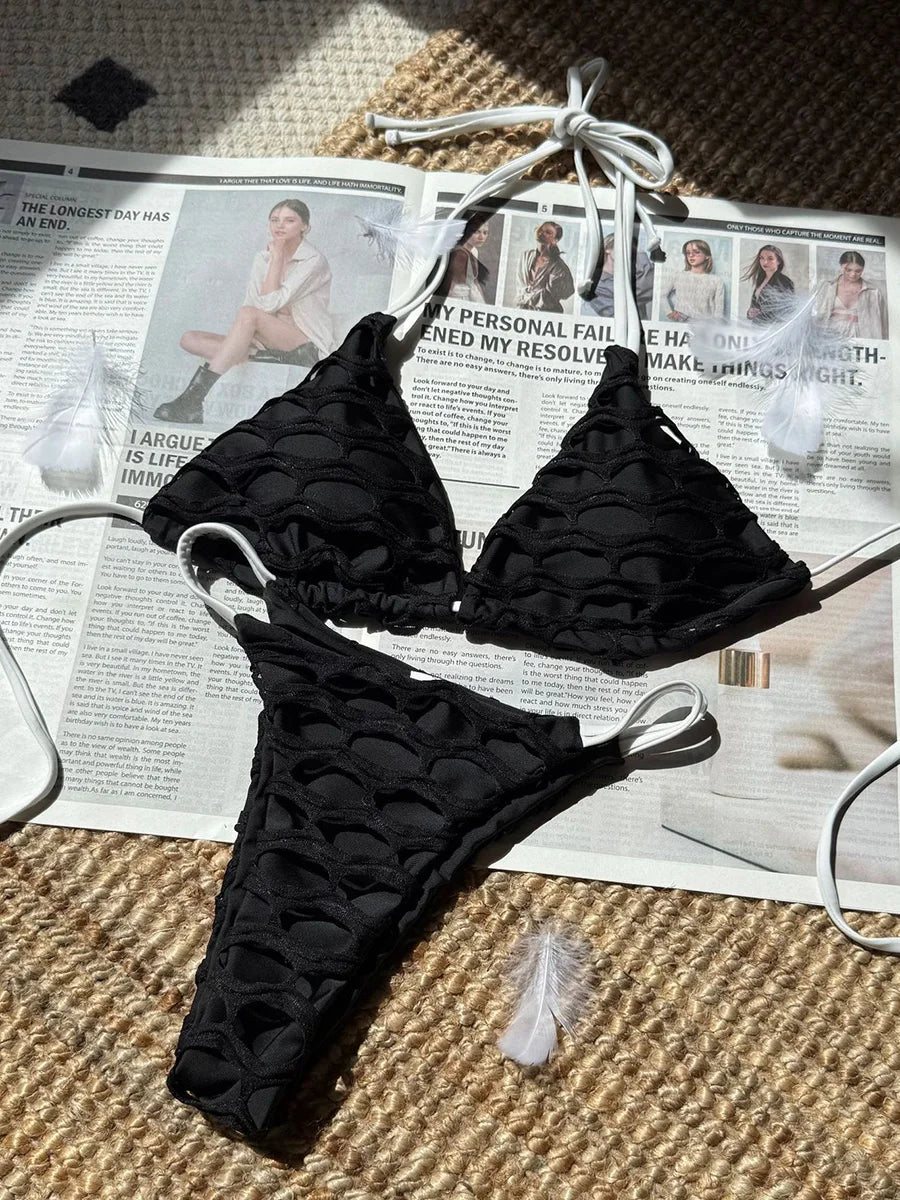 Hollow Out Halter Bikini