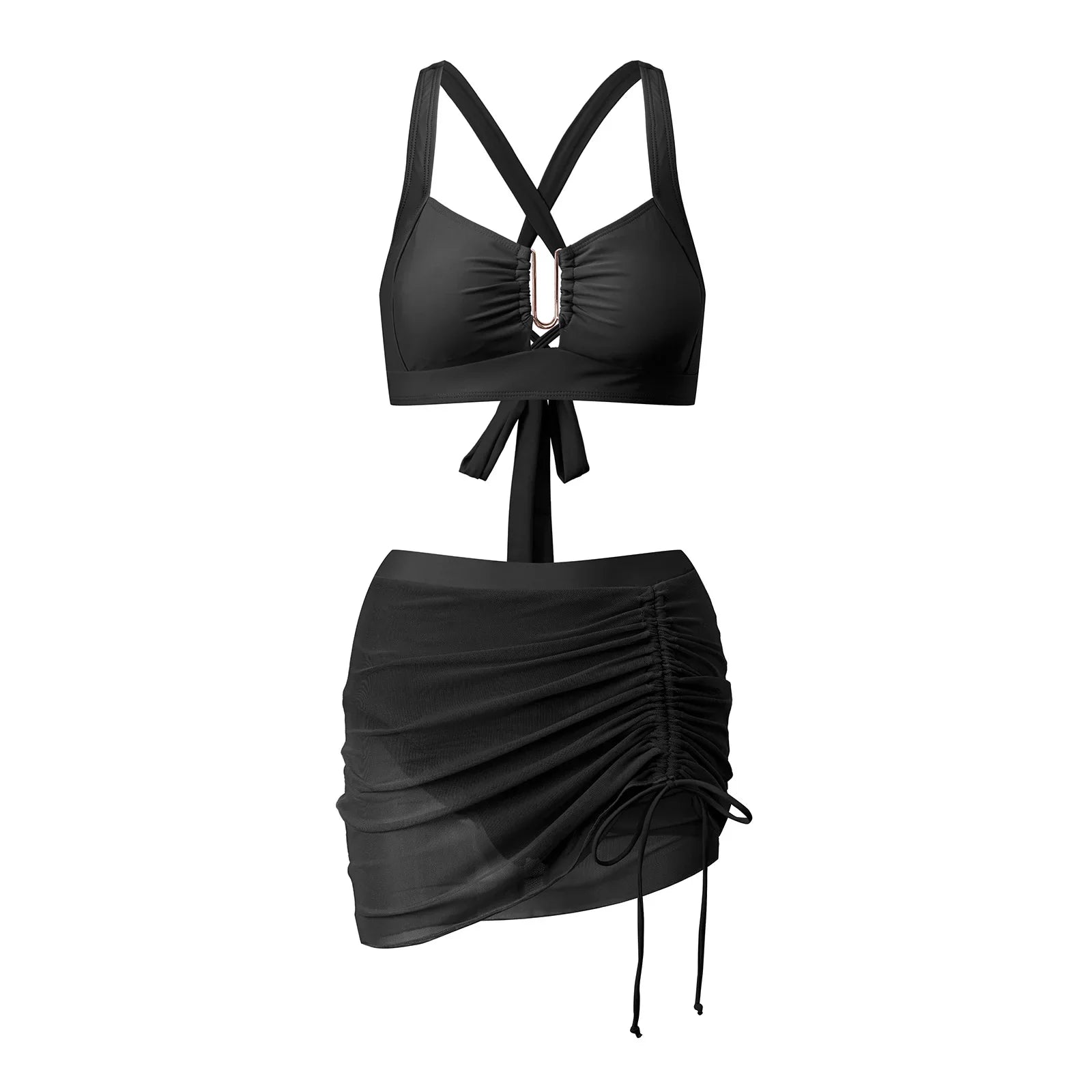 Women Summer Solid Color Bikini Sets