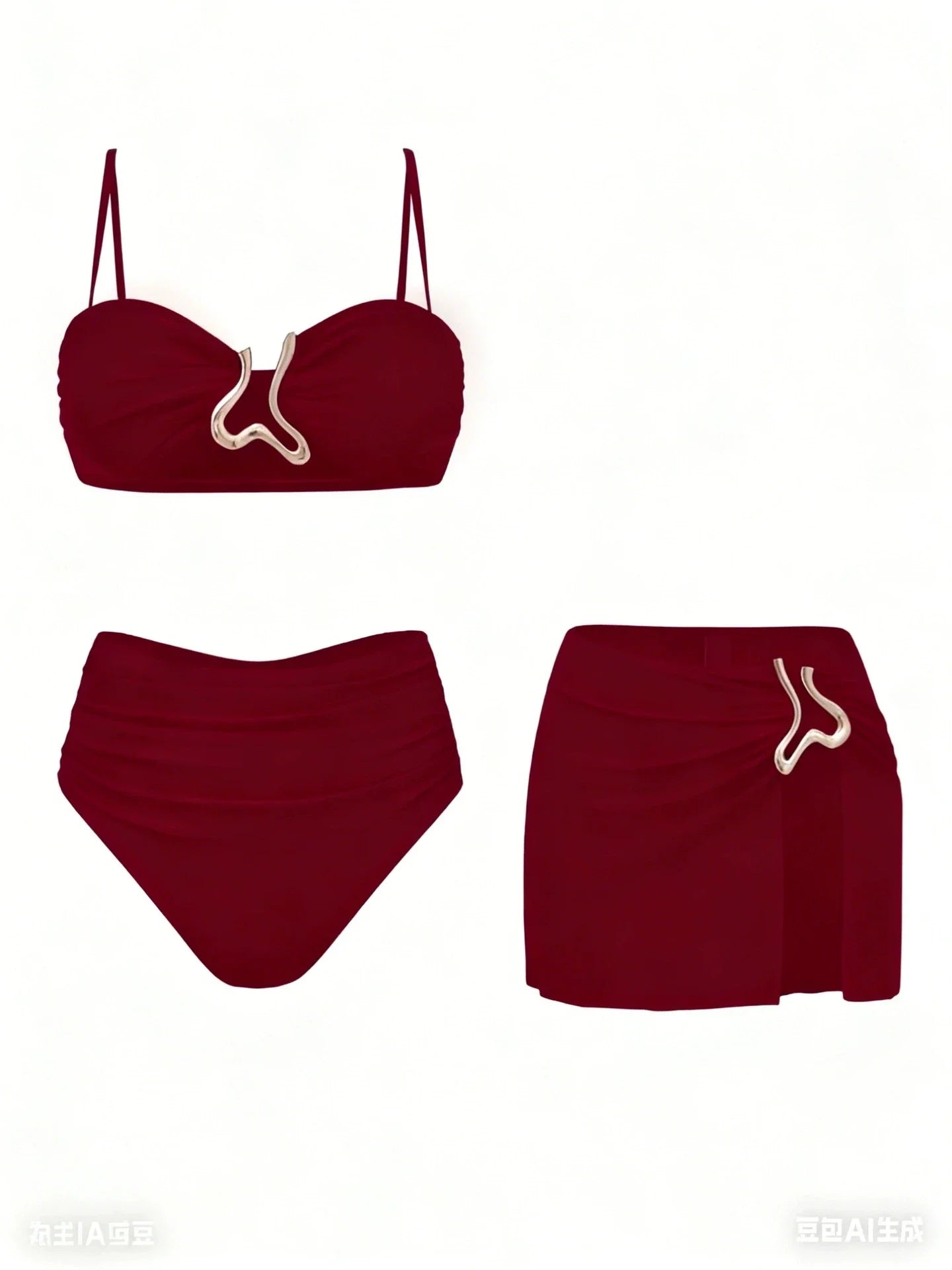 Sexy Detachable Shoulder Bikini Set
