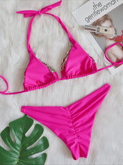 Sexy Rhinestone Bikini Set
