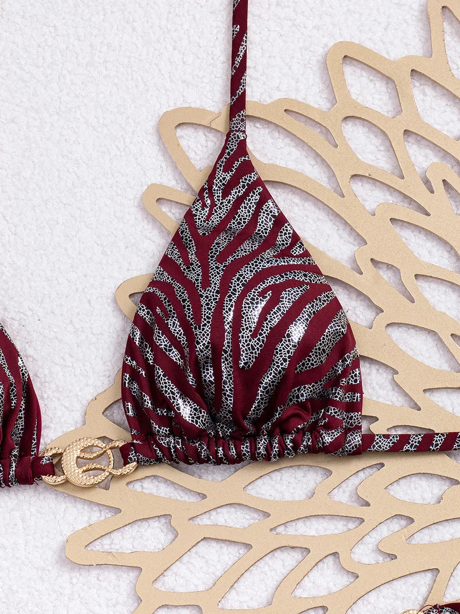 Halter Strappy Micro Thong Bikini