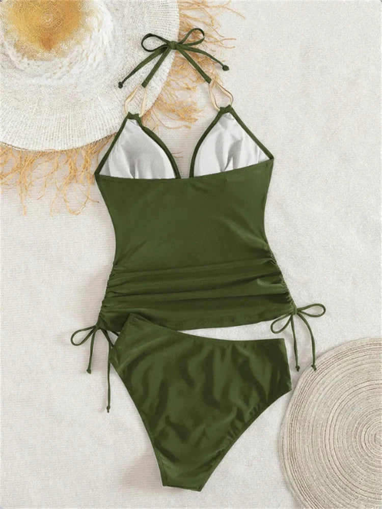 Vintage Black Two Piece Bikini Set