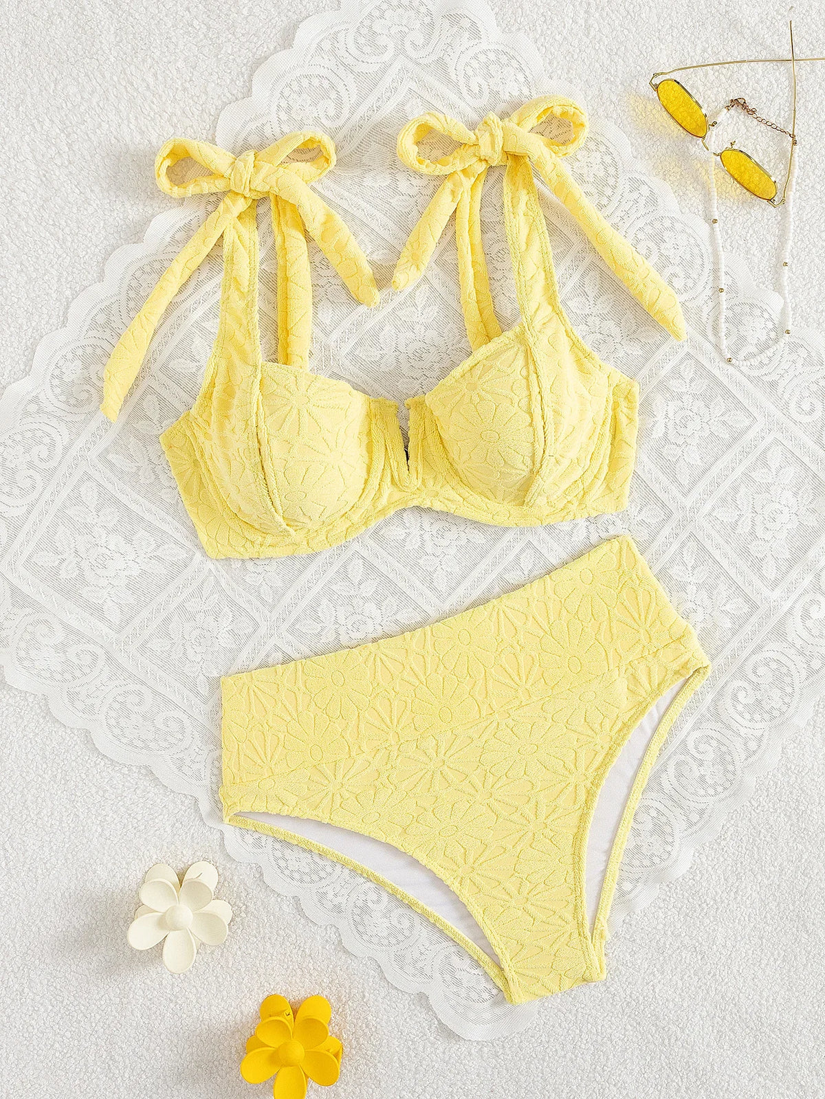 Summer High Waist Bikini Set