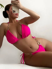 Sexy Halter Diamond Bikini