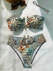 S - XL Leopard Bandeau Bikini