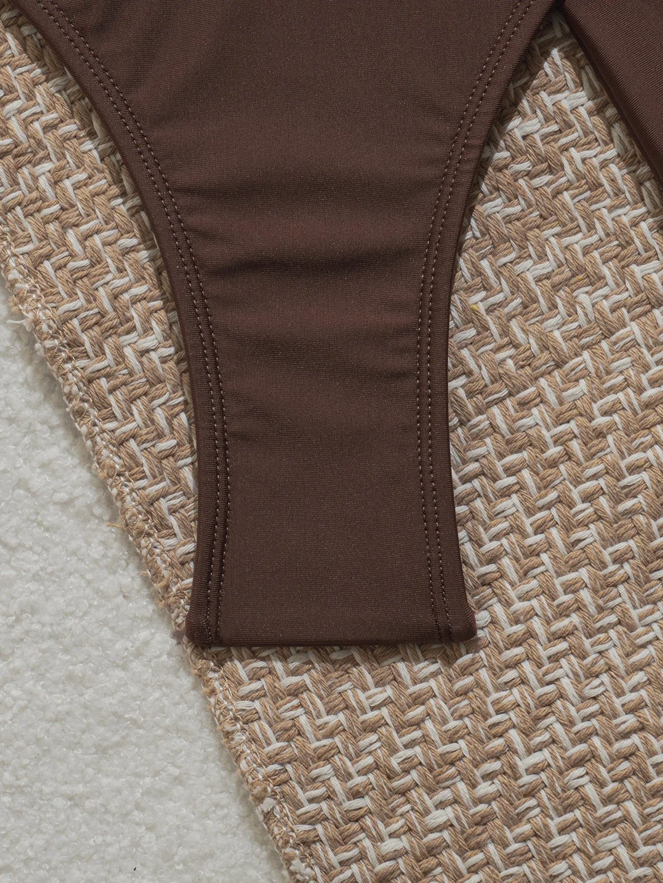 Sexy Coffee Cover Up 3 Piece Bikini Set
