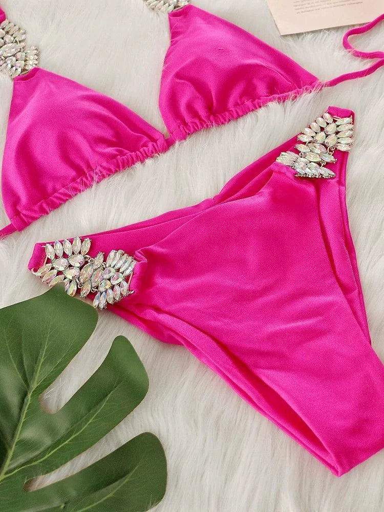Sexy Rhinestone Bikini