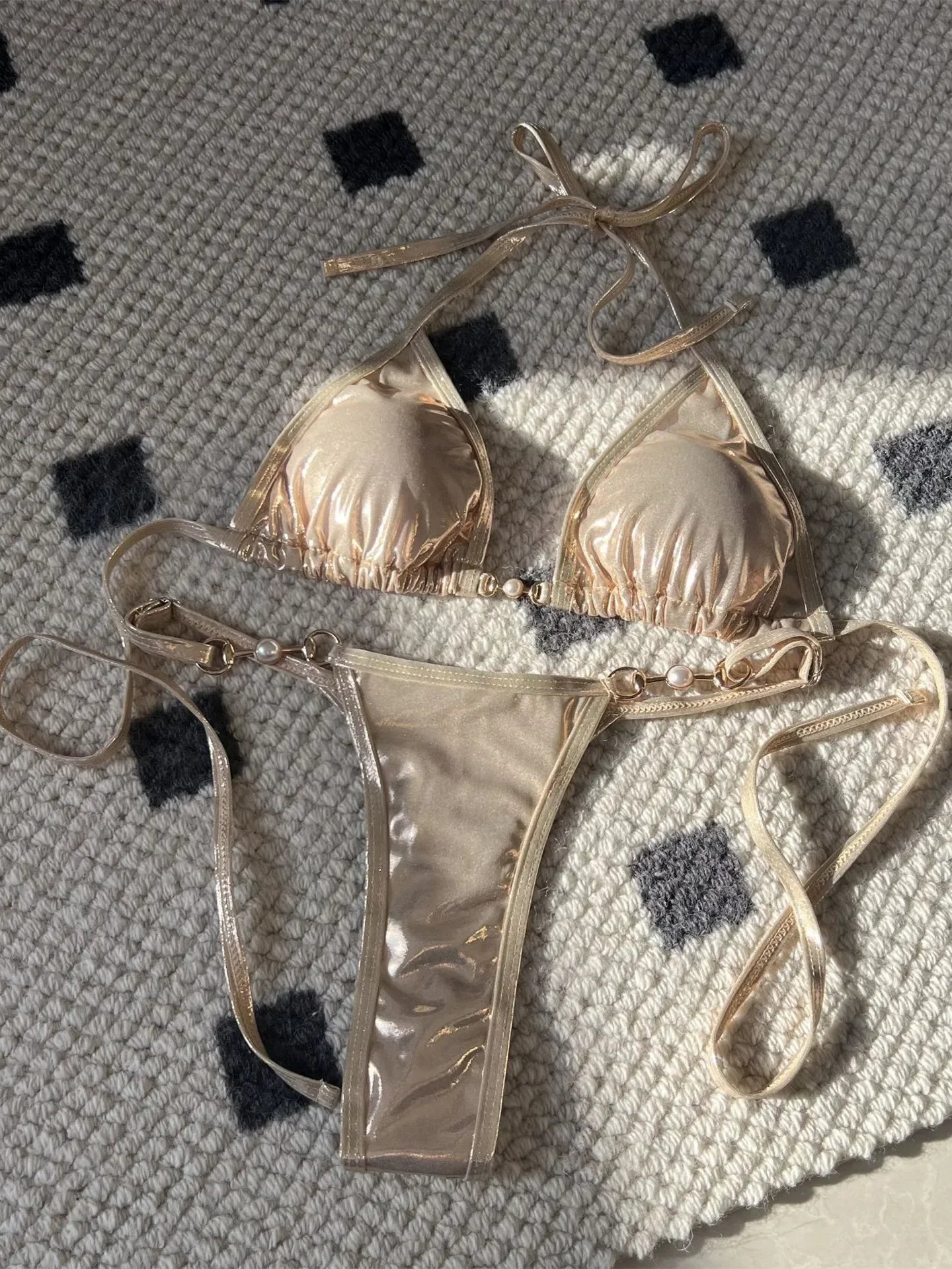 Shiny Pink Micro Bikini