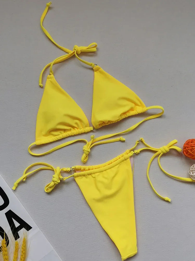Polka Dot Mini Micro String Bikini