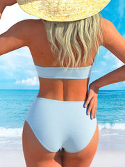Sexy Cross Push Up Bra Two Piece Bikini Set