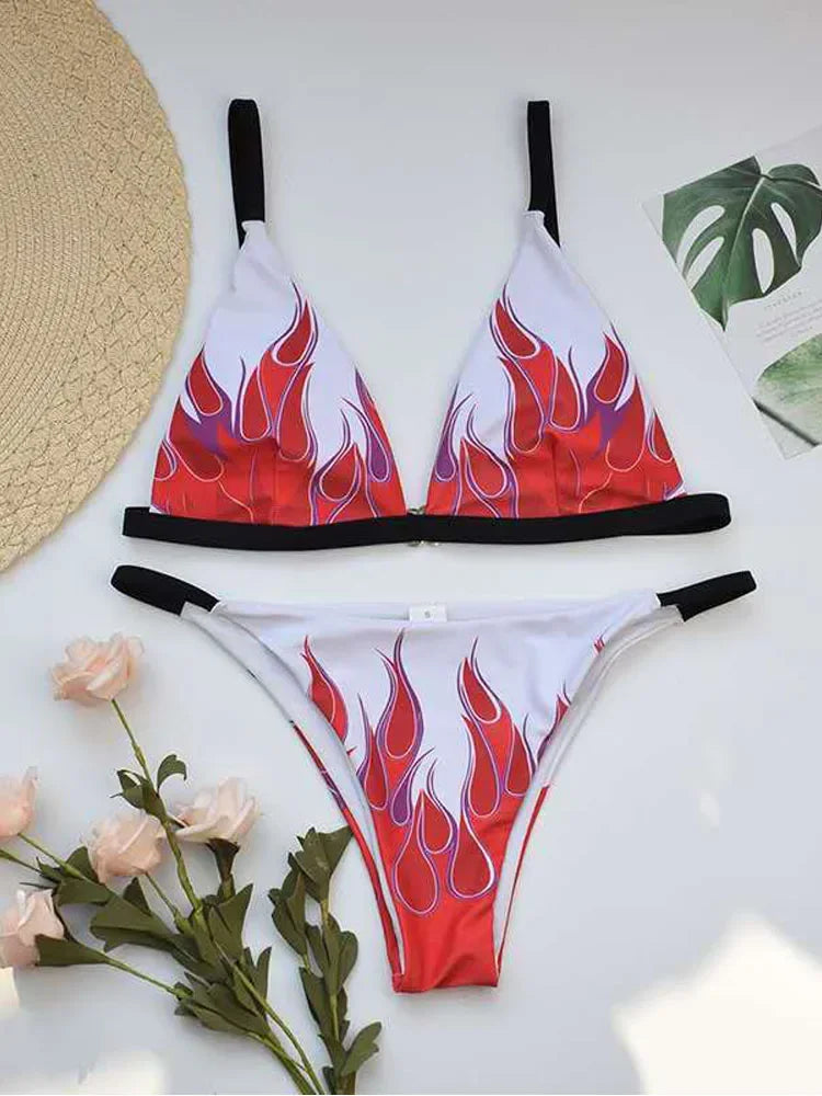 Fire Print Bikini