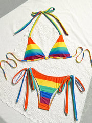 Women's Rainbow Color Bikini Set