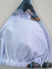 Marble Printed Micro String Bikini