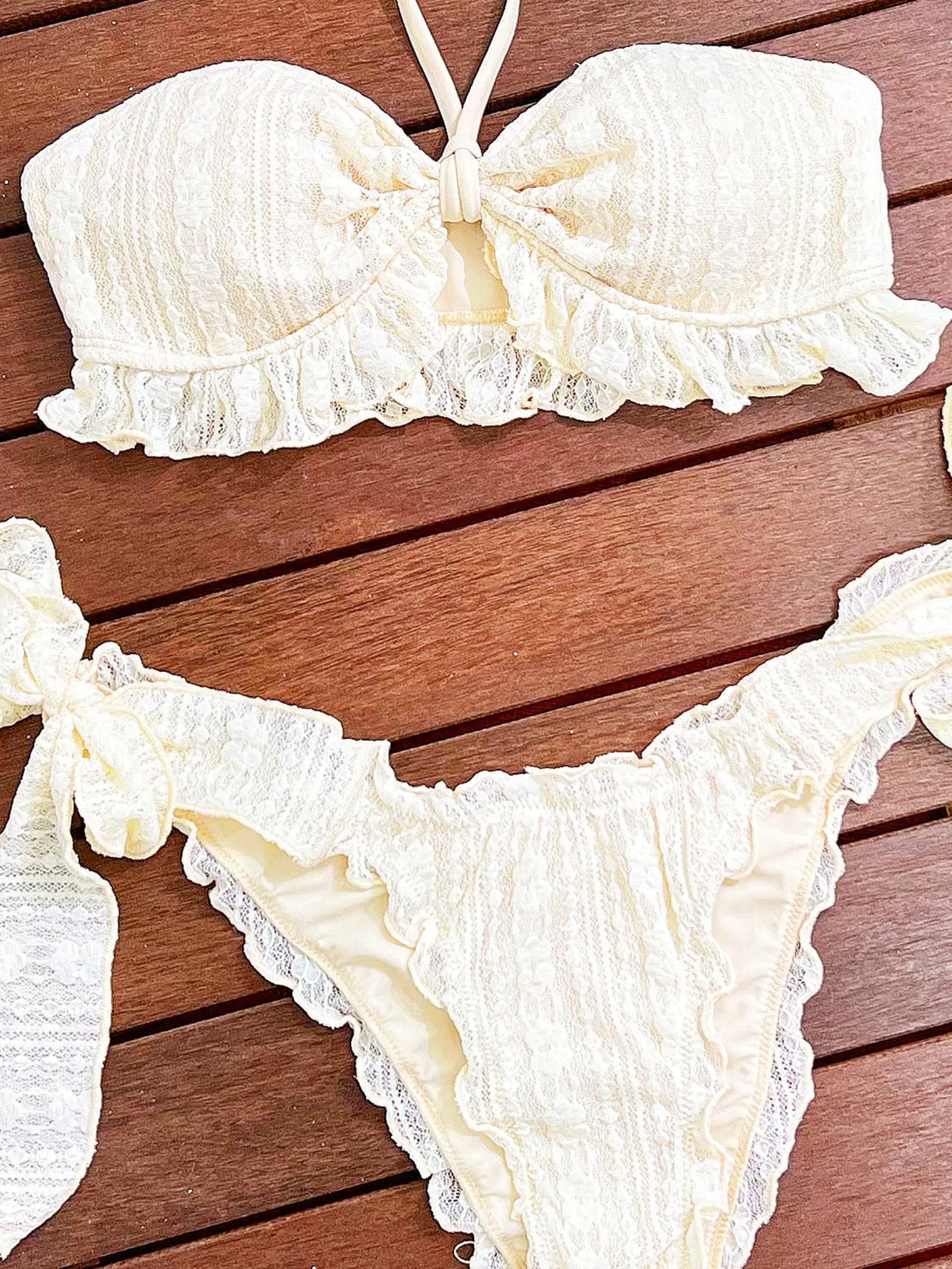Sexy Tie Side Thong Bikini Set