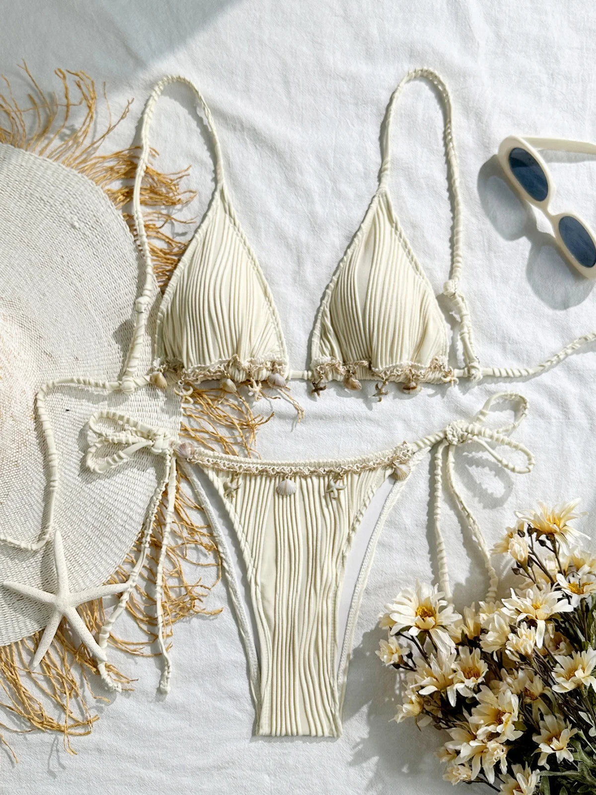 Sexy Shell Starfish Ornament Bikini Set