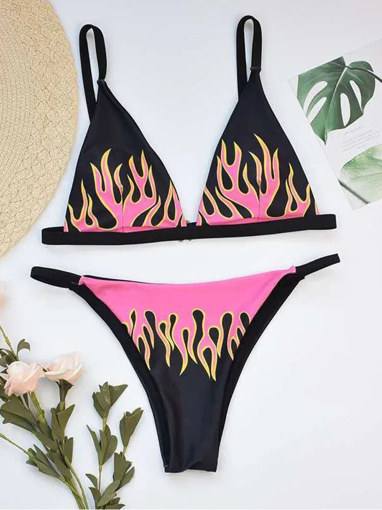 Fire Print Bikini