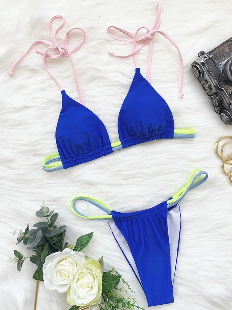 Sexy Mini Micro Thong Neon Bikini