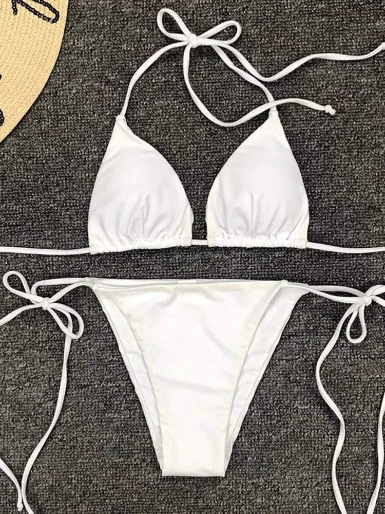 Neon Yellow Extreme Mini Micro Thong Bikini