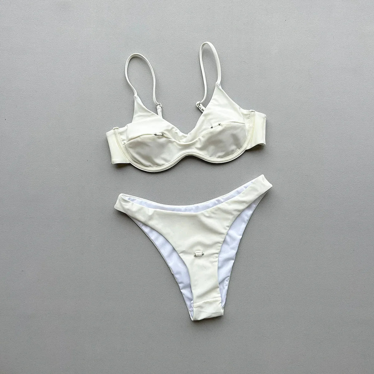 Sexy White Black Bikini Set