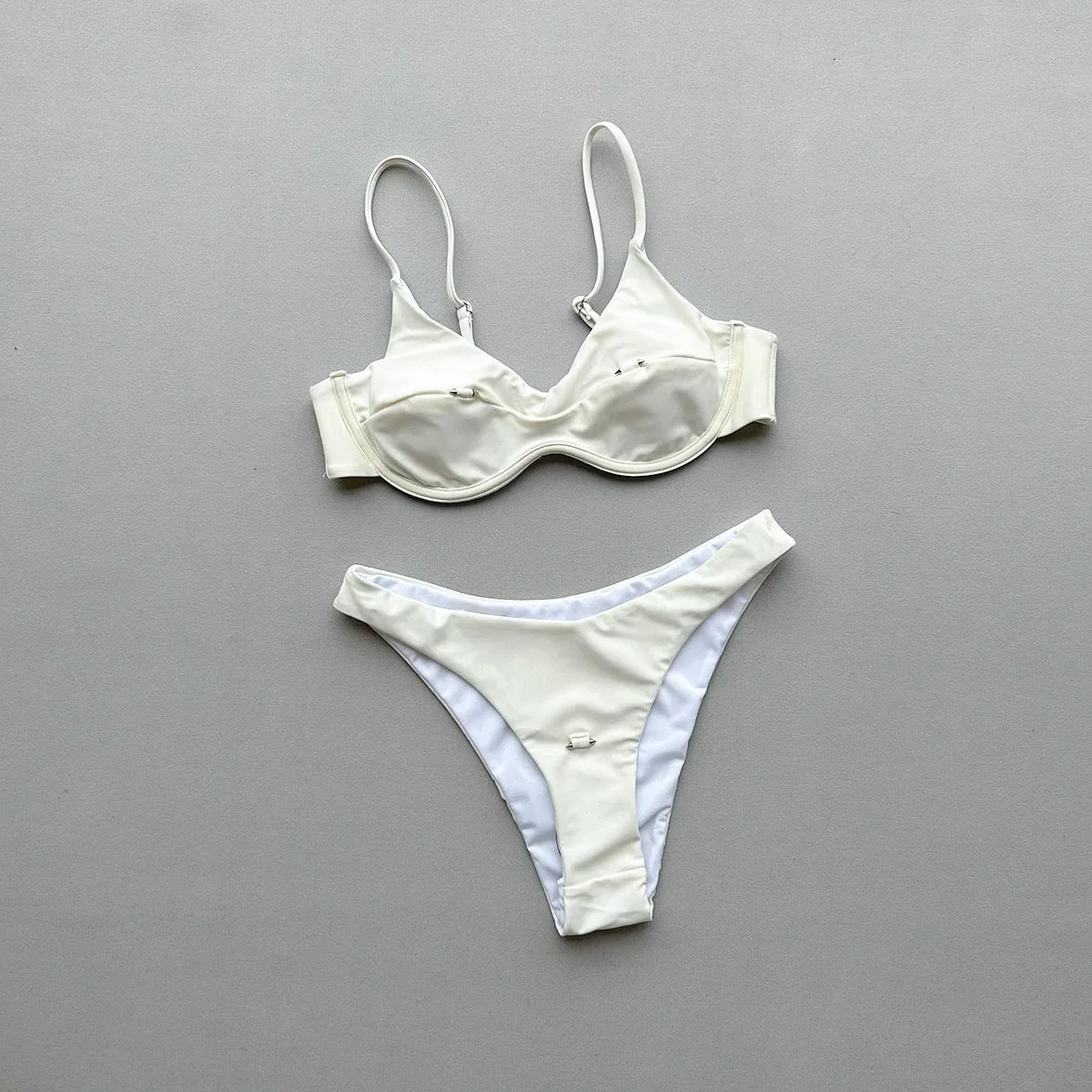 Sexy White Black Bikini Set