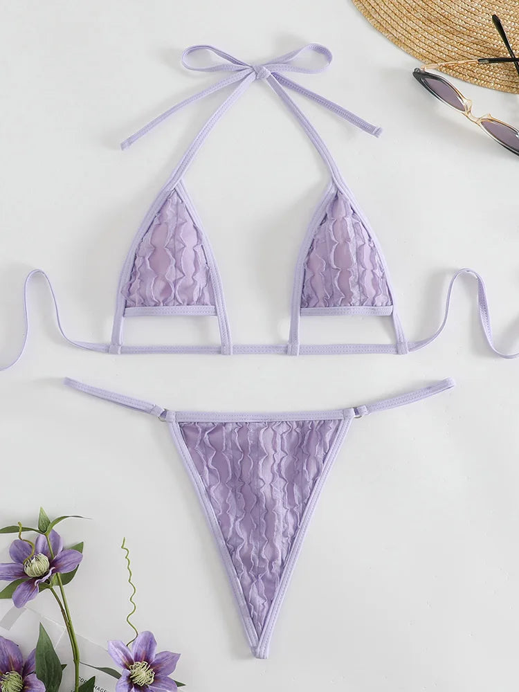 Shiny PU Bikini