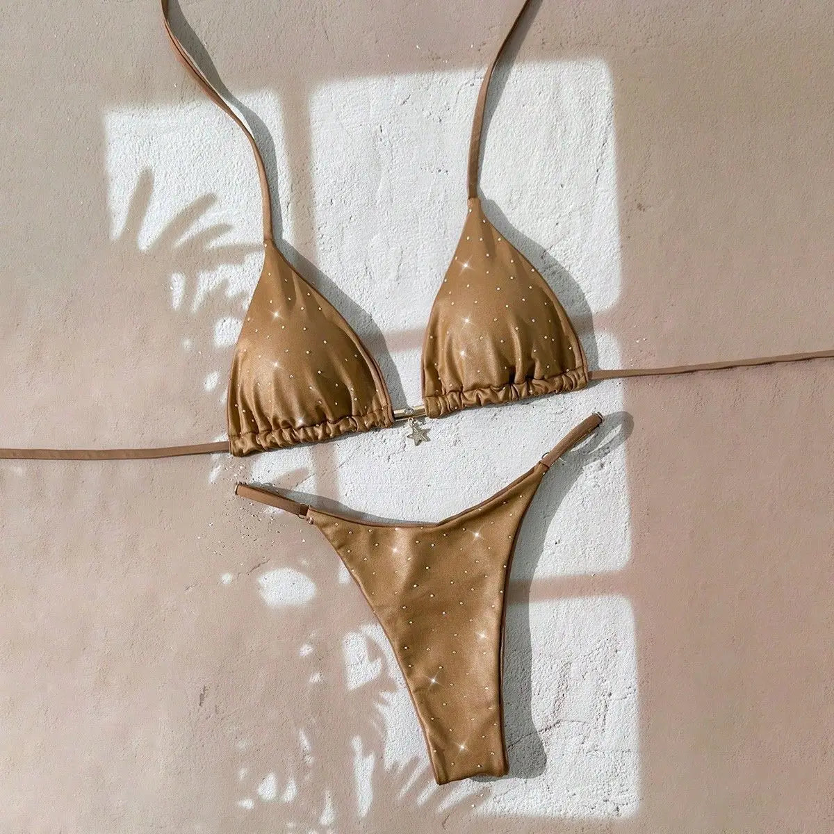 Sexy Diamond Coffee Bikini Set