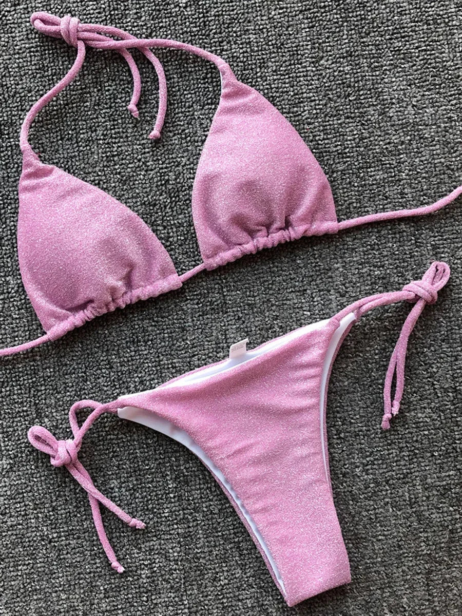 Sexy Micro Shiny Bikini