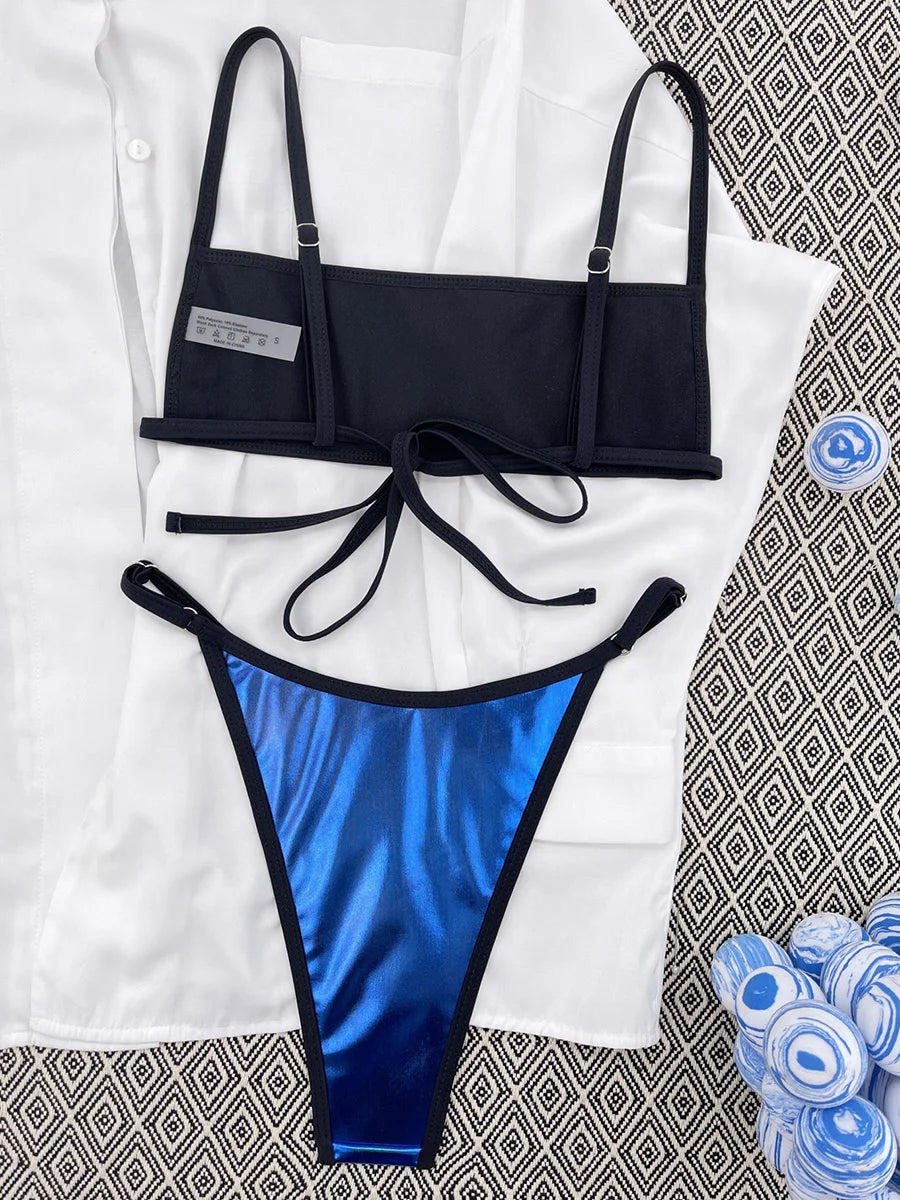 XS - L Shiny Mini Micro Bikini