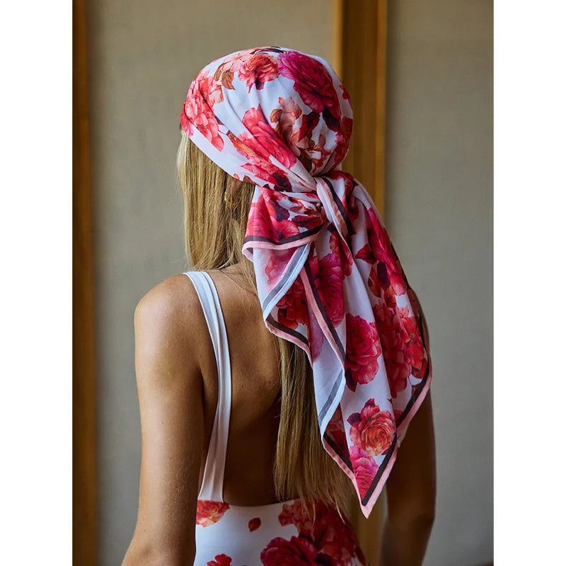 Floral Hairband Cover Up Women Print Bikini Set