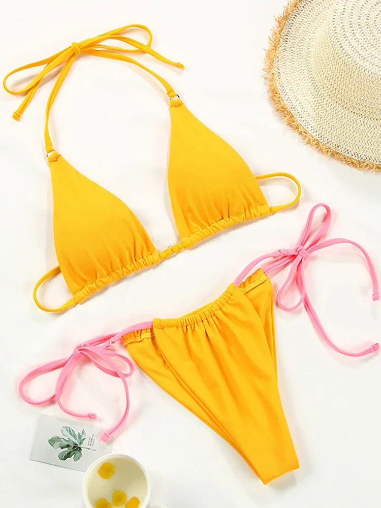 Polka Dot Mini Micro String Bikini