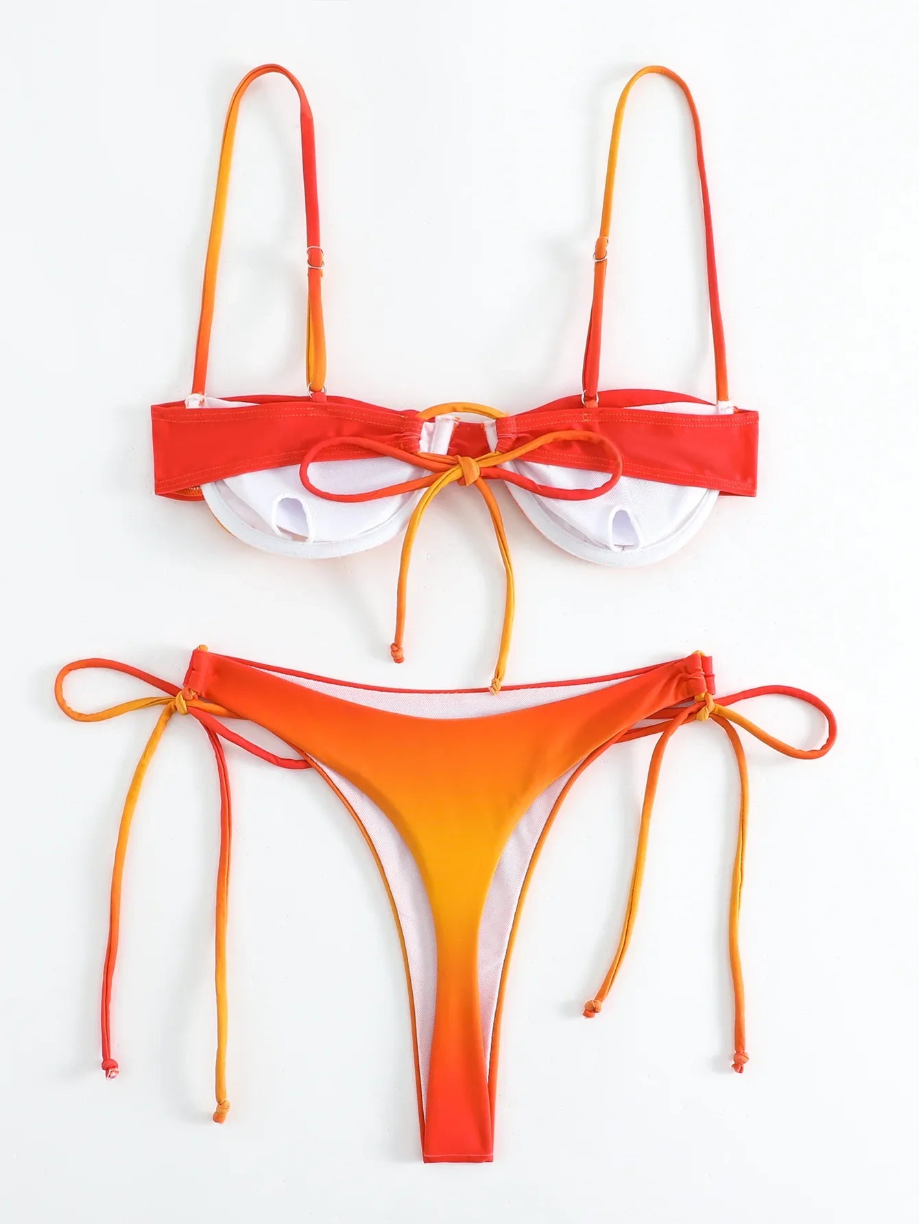 Sexy Brown Gradient Bikini Set