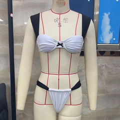Women's Two Piece Outfits Beachwear White Bikini Set