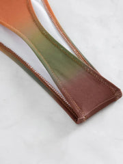 Gradient Wrinkled Underwired Brazilian Bikini