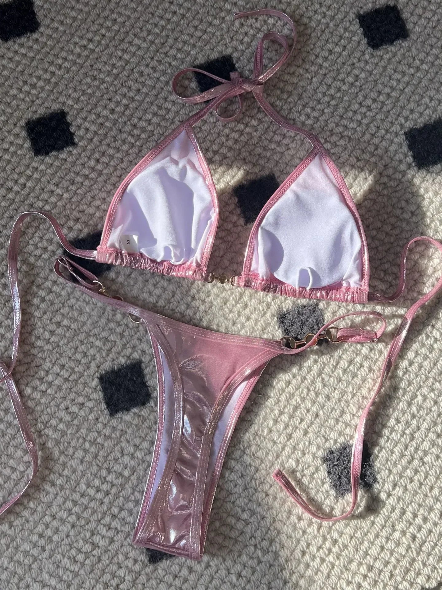 Shiny Pink Micro Bikini