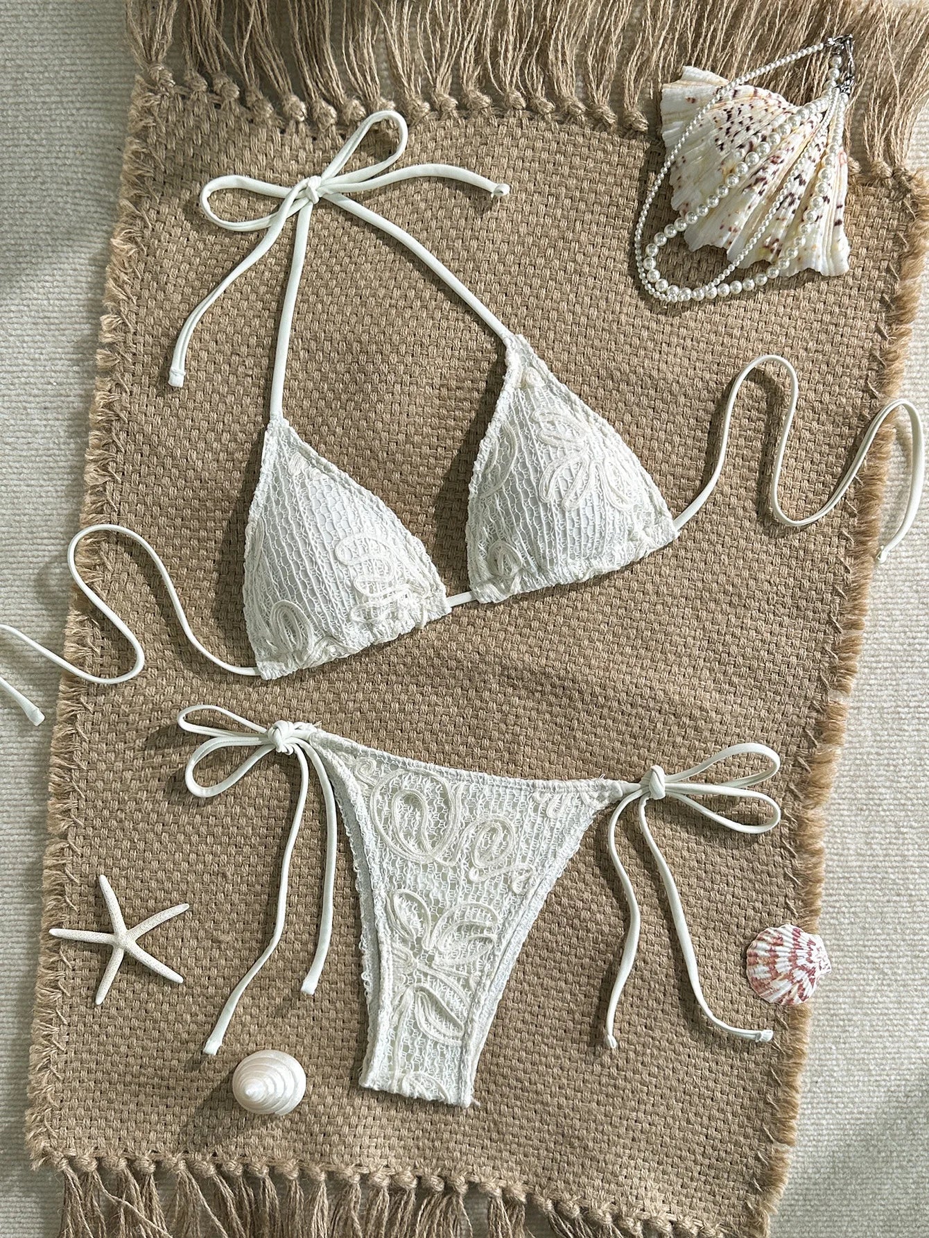 Sexy Pink Lace Micro Bikini