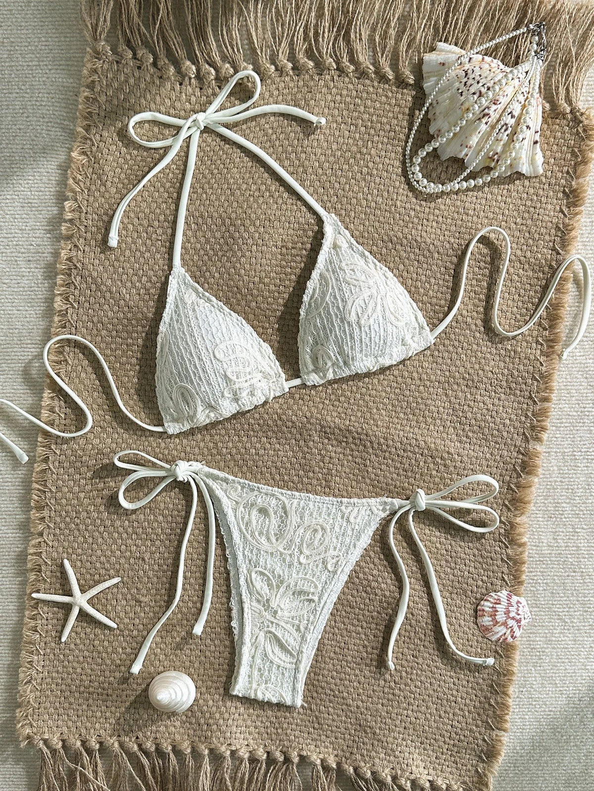 Sexy Pink Lace Micro Bikini