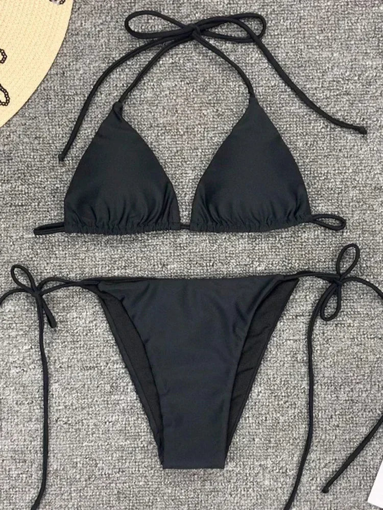 Neon Yellow Extreme Mini Micro Thong Bikini