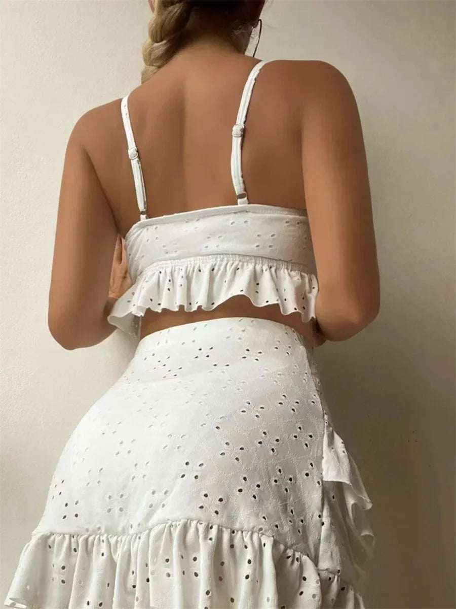 Sexy White 3 Piece Bikini