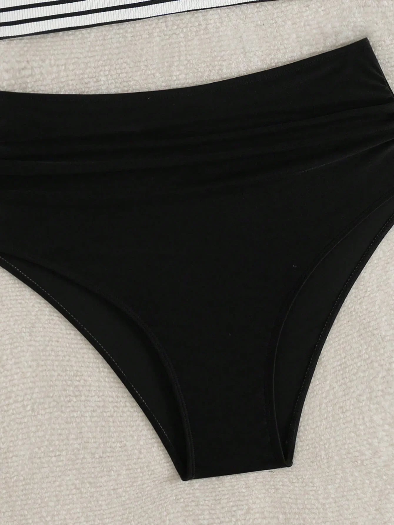 Vintage Black Striped Bikini